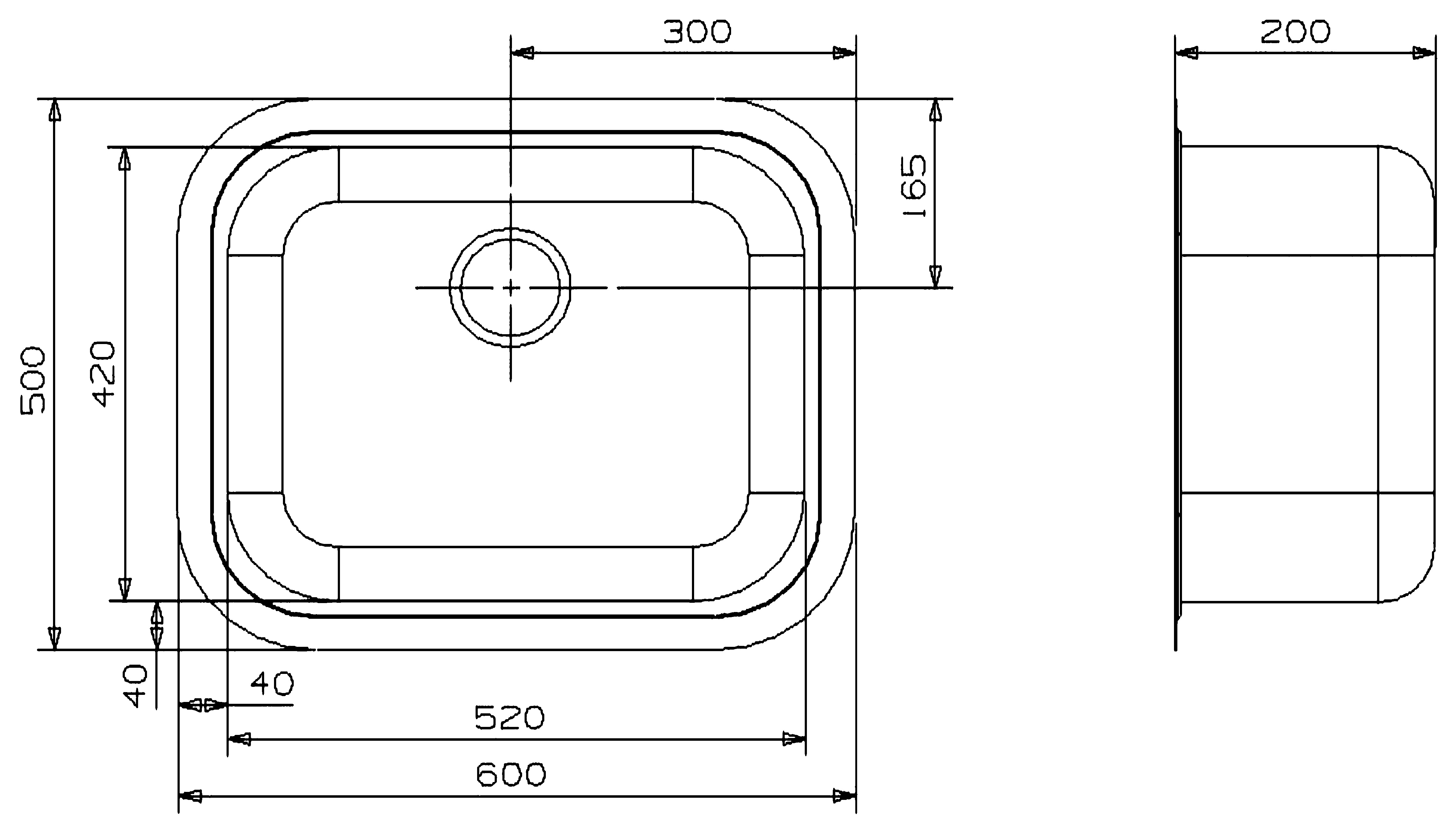 Chicago BBQ Sink IK710008C - Ikon Commercial